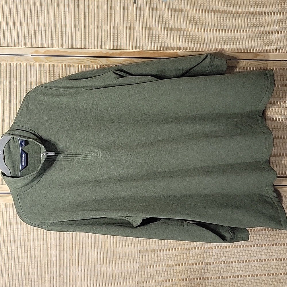 EUC Lands' End Quarter Zip With Pockets - Olive Green - 3X (24W-26W)